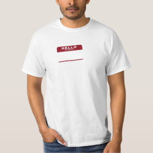 Camiseta Hola mi nombre es en blanco