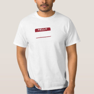Camiseta Hola mi nombre es en blanco