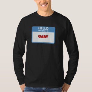 Camiseta Hola Mi Nombre es Gary - Regalos Tema Etiquetas de