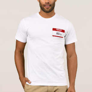 Camiseta Hola mi nombre es Harry (rojo)
