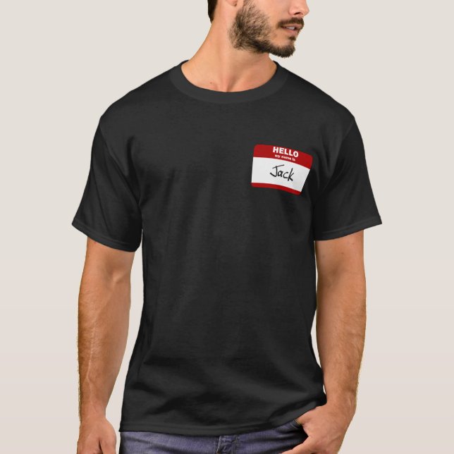 Camiseta Hola mi nombre es Jack (rojo) (Anverso)