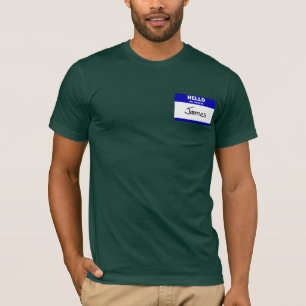 Camiseta Hola mi nombre es James (azul)