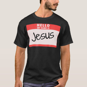 Camiseta Hola Mi nombre es Jesús Divertido Halloween Jesús