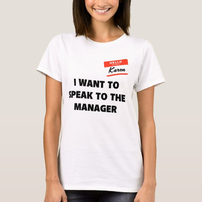 Camiseta Hola, mi nombre es Karen (Anverso)