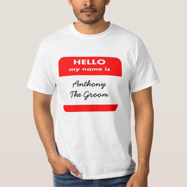 CAMISETA HOLA MI NOMBRE ES LA CAMISA, AÑADE TU TEXTO DIVERT (Anverso)