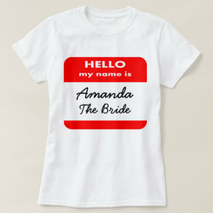 CAMISETA HOLA MI NOMBRE ES LA CAMISA, AÑADE TU TEXTO DIVERT
