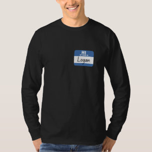 Camiseta Hola Mi Nombre es Logan Etiqueta de Nombre Diverti