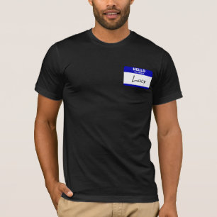 Camiseta Hola mi nombre es Lucy (azul)