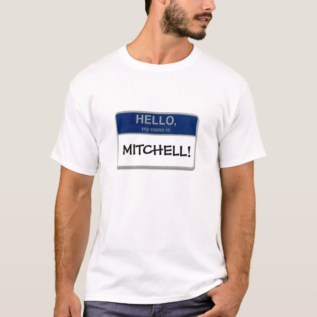 Camiseta ¡Hola, mi nombre es Mitchell! (Anverso)