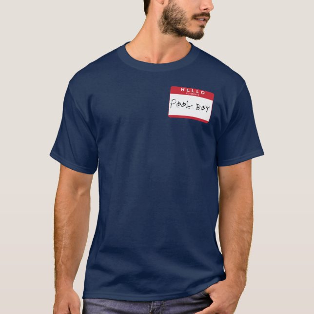 Camiseta HOLA mi nombre es muchacho de la piscina (Anverso)