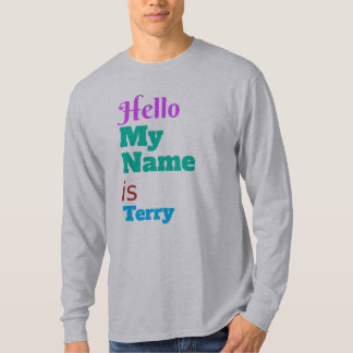Camiseta Hola mi nombre es ( nombre de texto personalizado)