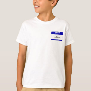 Camiseta Hola mi nombre es Owen (azul)