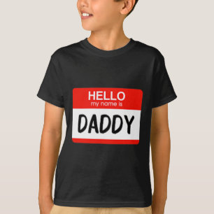 Camiseta Hola Mi nombre es Papi Divertido Nombre de etiquet