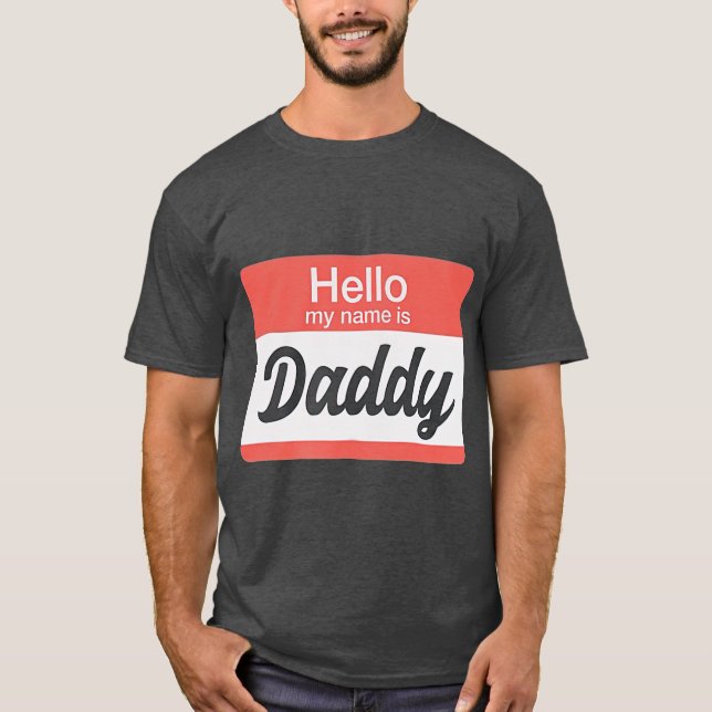 Camiseta Hola Mi nombre es Papi Nombre ag Divertido Gay (Anverso)