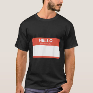 Camiseta Hola Mi Nombre Es Personalizado Blank Design Shirt