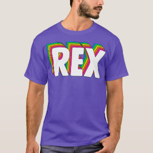 Camiseta Hola Mi Nombre Es Rex Rainbow Name Tag
