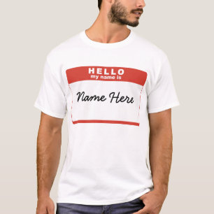 Camiseta Hola, mi nombre es… Rojo