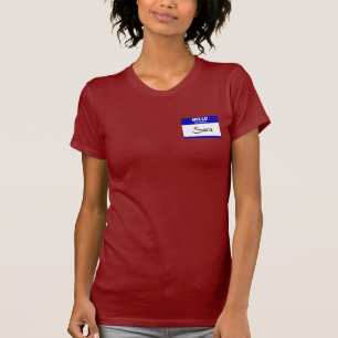 Camiseta Hola mi nombre es Sara (azul)