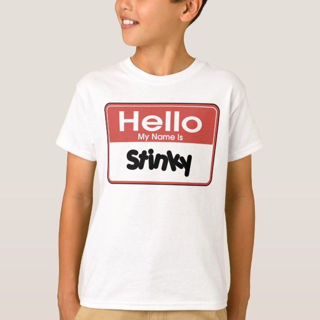 Camiseta Hola, mi nombre es Stinky (Anverso)