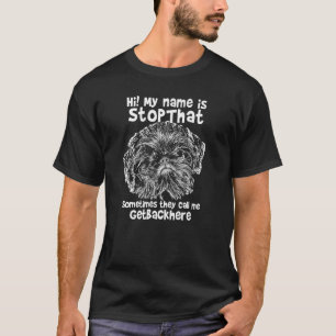 Camiseta Hola Mi Nombre Es StopThat Brussels Griffon