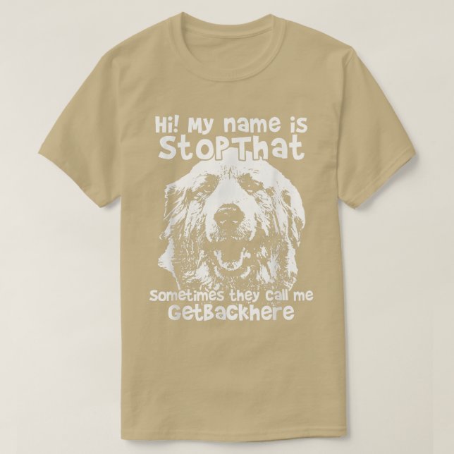 Camiseta Hola Mi Nombre Es StopThat Funny Great Pyrenees (Diseño del anverso)