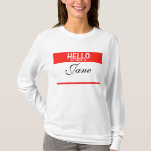 Camiseta Hola mi nombre es sudadera con capucha del ____