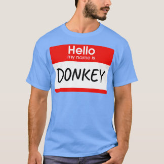 Camiseta Hola, Mi Nombre Es Un Traje Perezoso De Donkey