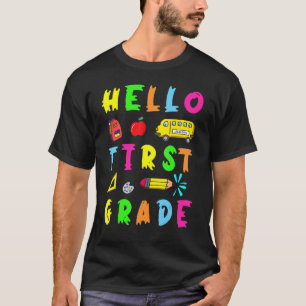 Camiseta Hola Miss Primer Grado De Vuelta A Maestros Escola