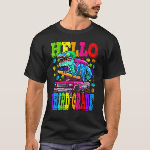 Camiseta Hola Monster Truck Dinosaur De Tercer Grado De Vue