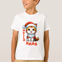 Camiseta Hola Navidad - Navidades de felpa con traje de San