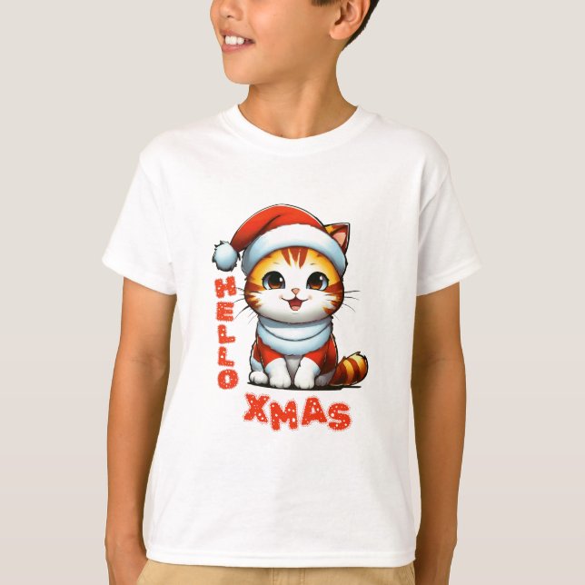 Camiseta Hola Navidad - Navidades de felpa con traje de San (Anverso)