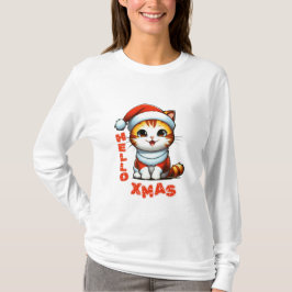 Camiseta Hola Navidad - Navidades de felpa con traje de San