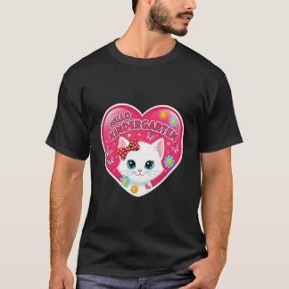 Camiseta Hola Niña De Jardín De Infantes Gatito Lindo Gato