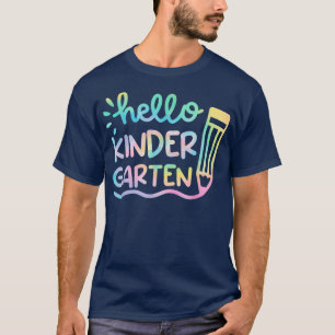 Camiseta Hola niños de kindergarten, profesoras de tintes d