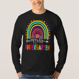 Camiseta Hola Niños De La Escuela Infantil Arcoiris Regresa
