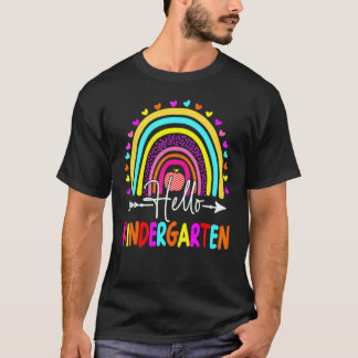 Camiseta Hola Niños De La Escuela Infantil Arcoiris Regresa