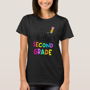 Camiseta Hola niños de segundo grado de primer día de clase