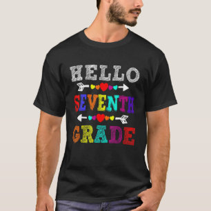 Camiseta Hola niños de séptimo grado del Rainbow de séptimo