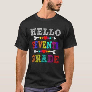 Camiseta Hola niños de séptimo grado del Rainbow de séptimo