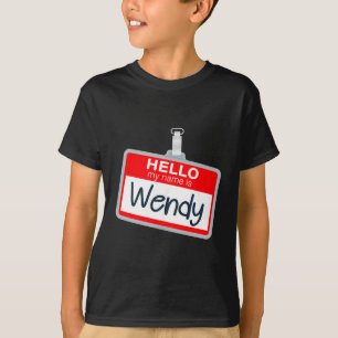 Camiseta Hola Nombre Es Wendy Divertido Nombre De Disfraz D