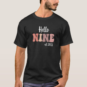Camiseta Hola Nove Est 2013 Cumpleaños 9 Años