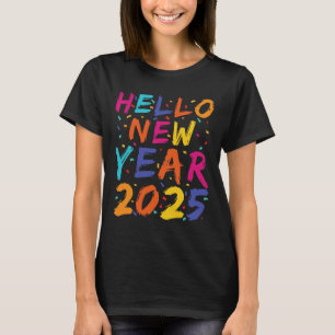 Camiseta Hola Nueva Celebración de Coincidencia Familiar 20