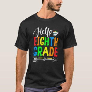 Camiseta Hola, Octavo Grado De Vuelta A La Escuela Niños De