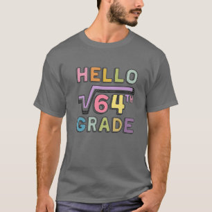 Camiseta Hola Octavo Grado Grado Gracioso Raíz Cuadrada De 