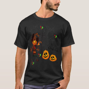 Camiseta Hola Octubre otoño deja a Jack O' Lantern Fall S