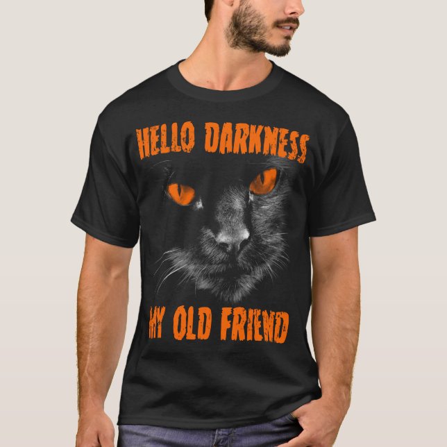Camiseta Hola Oscuridad Mi viejo amigo: Naranjas Ojos (Anverso)