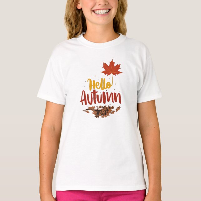 Camiseta Hola otoño (Anverso)