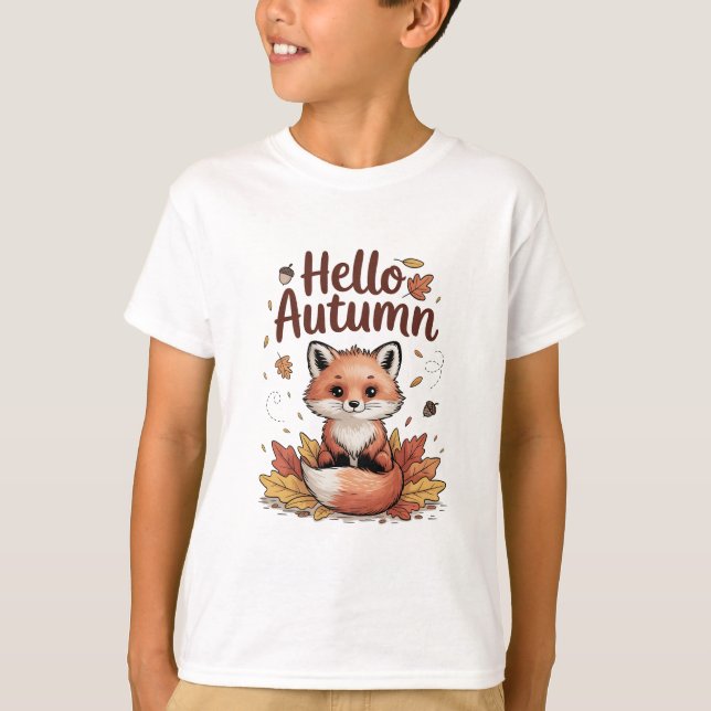 Camiseta Hola Otoño (Anverso)