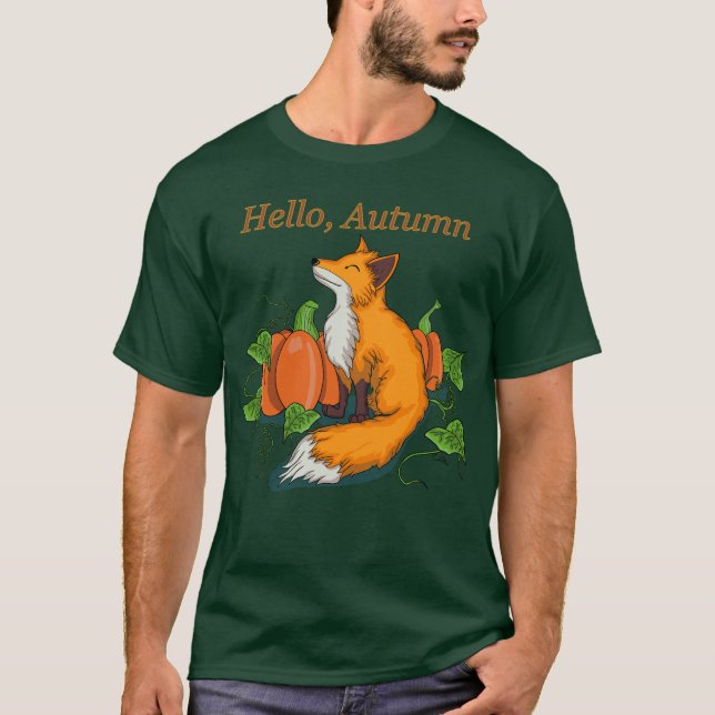 Camiseta ¡Hola, otoño! (Anverso)