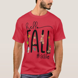 Camiseta Hola otoño Cici Life Cute halloween Otoño